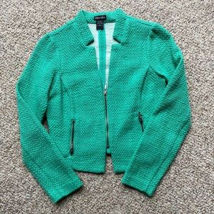 Mint green cropped blazer